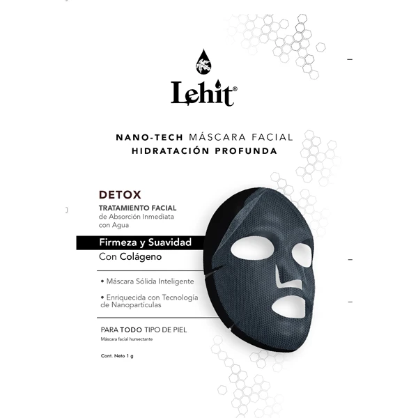 Mascarilla facial Lehit Nano-Tech hidratación profunda de 20 ml