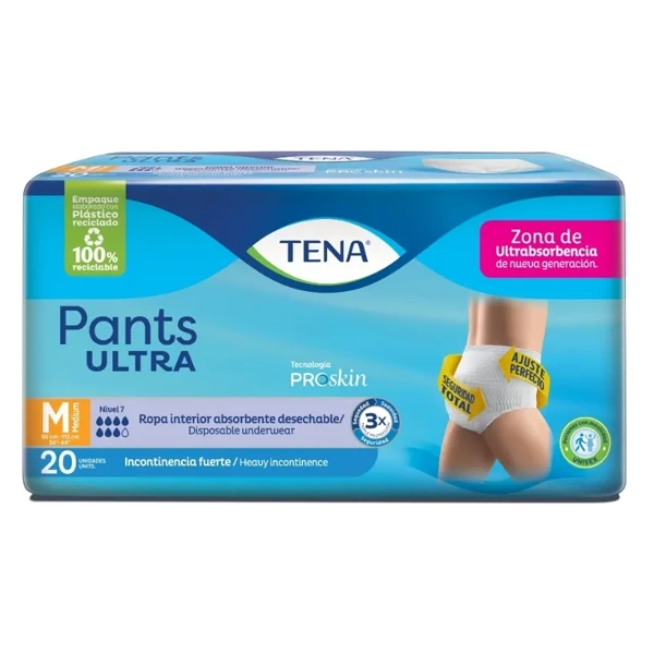 Pañal Tena Pants Ultra M en paquete de 20 unidades