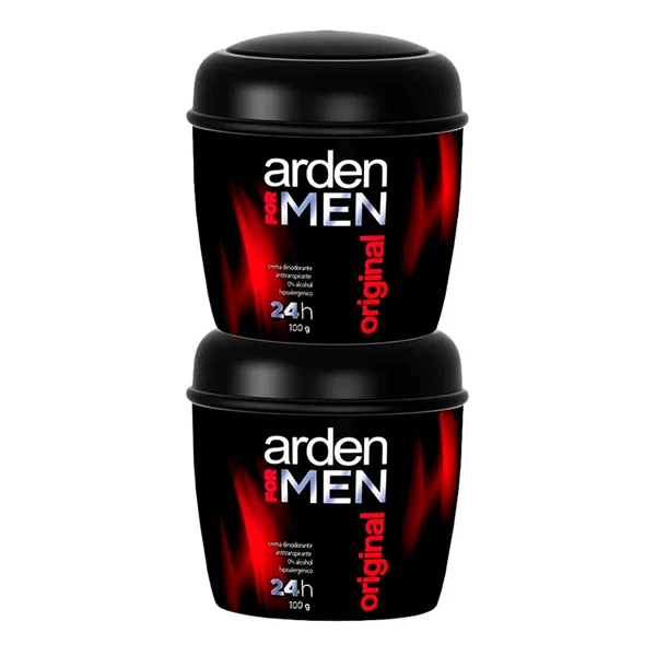 Desodorante Arden for Men en crema original de 100 ml por 2 unidades + talco de 85 gr