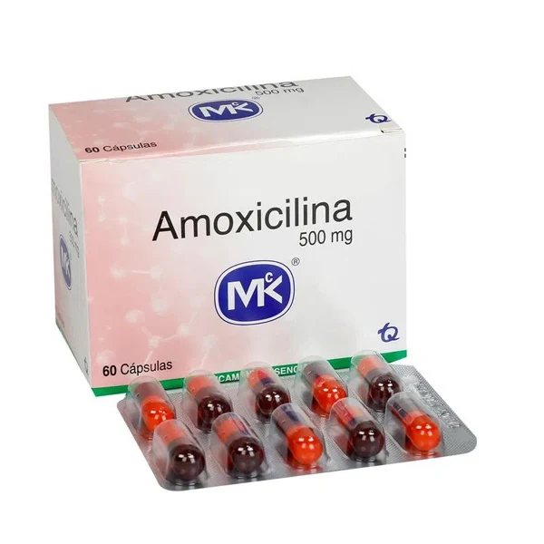 Amoxicilina MK de 500 mg por 60 cápsulas