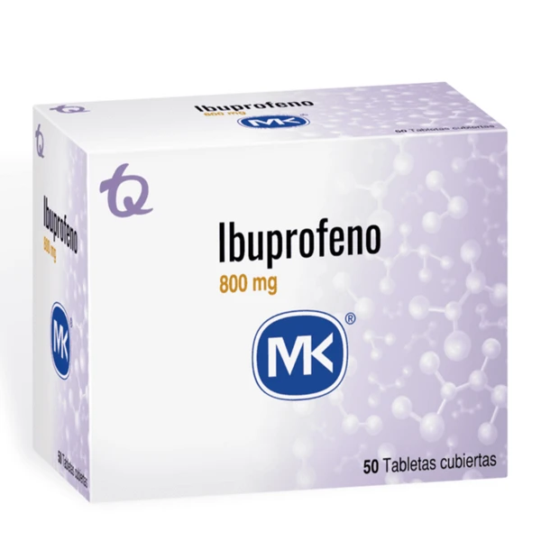 Ibuprofeno MK de 800 mg por 50 tabletas