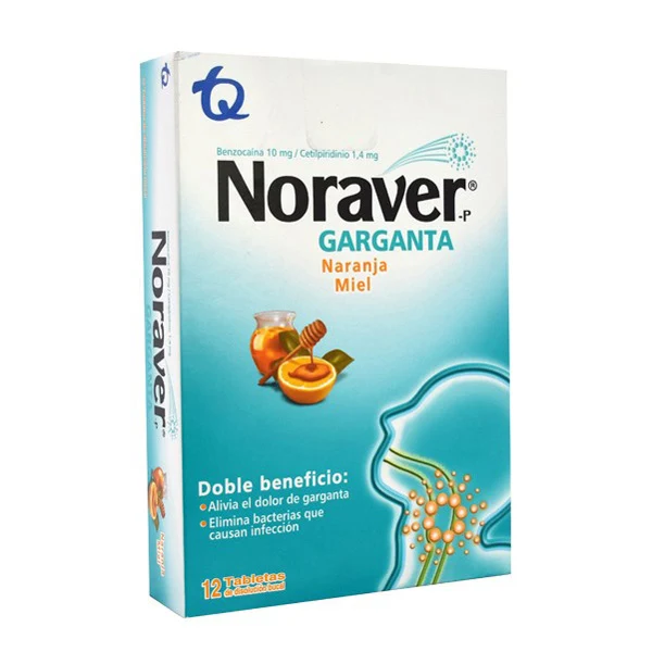 Noraver pastillas naranja miel en display de 12 unidades