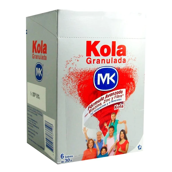 Kola granulada MK de 25 gr en display de 6 sobres