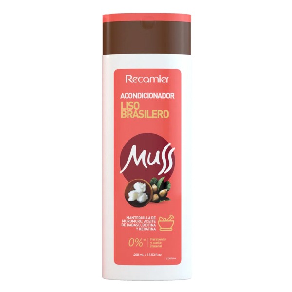 Acondicionador Muss liso brasilero de 400 ml