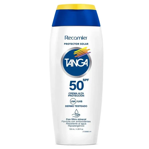 Bloqueador Tanga crema SPF 50 en pote de 130 ml