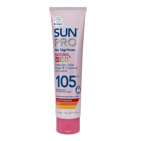 Bloqueador Sun Pro Baby SPF 105 de 140 gr