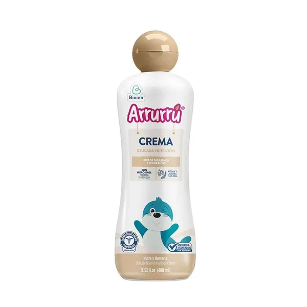 Crema Arrurrú deliciosa nutrición en pote de 400 ml