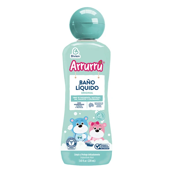 Baño líquido Arrurrú original en pote de 220 ml