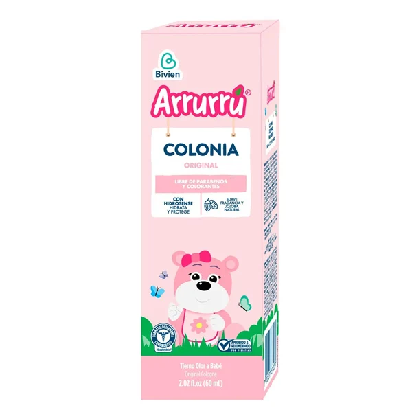 Colonia Arrurrú rosada en pote de 60 ml