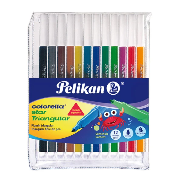 Plumón Pelikan Colorella Star por 12 colores