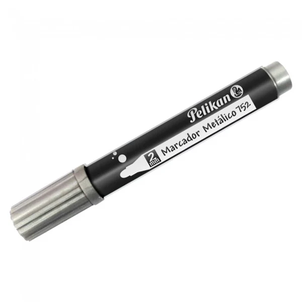 Marcador Pelikan metálico 752 plata