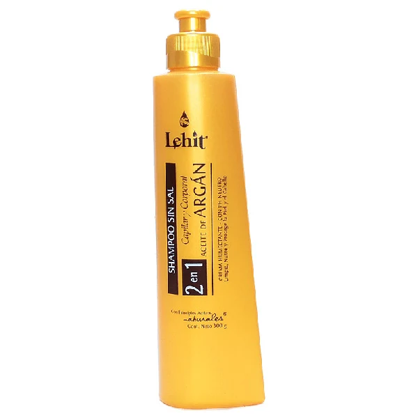 Shampoo Lehit 2 en 1 aceite de argán de 300 ml