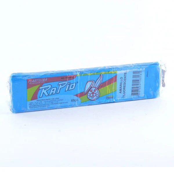 Plastilina Rapid en barra azul de 65 gr