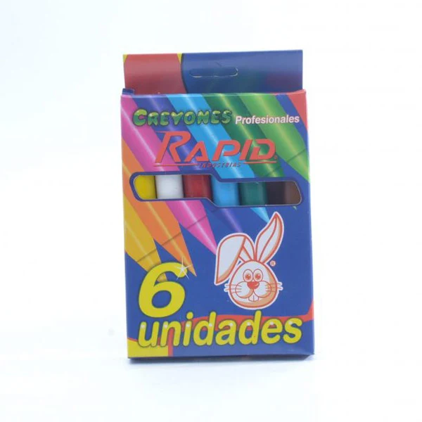 Crayones escolares Rapid por 6 unidades