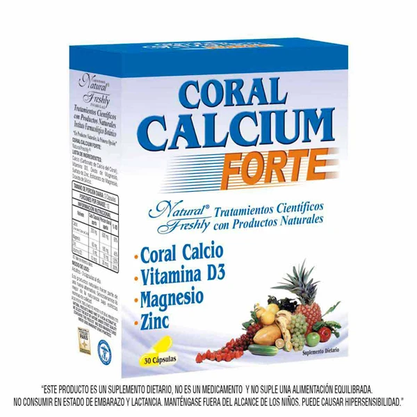 Calcio de coral forte por 30 cápsulas