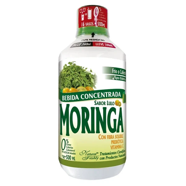 Bebida funcional concentrada de moringa con sabor a lulo