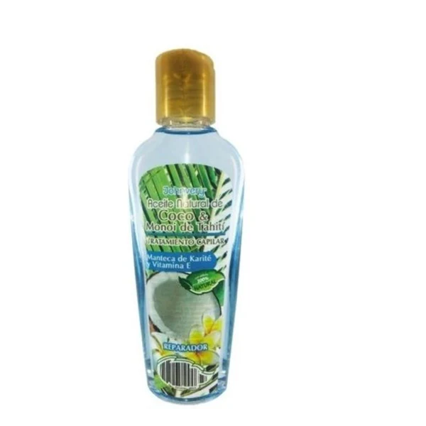 Aceite Johnvery de coco y monoi de Tahiti en pote de 120 ml