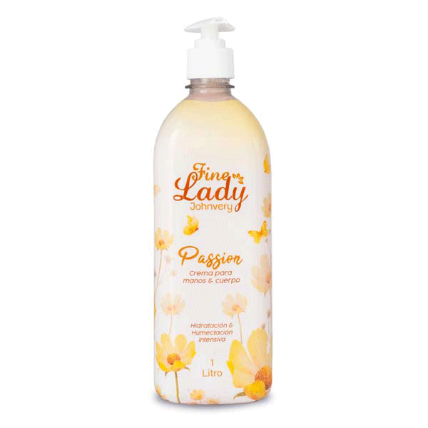 Crema de manos y cuerpo pasión Fine Lady de 1000 ml
