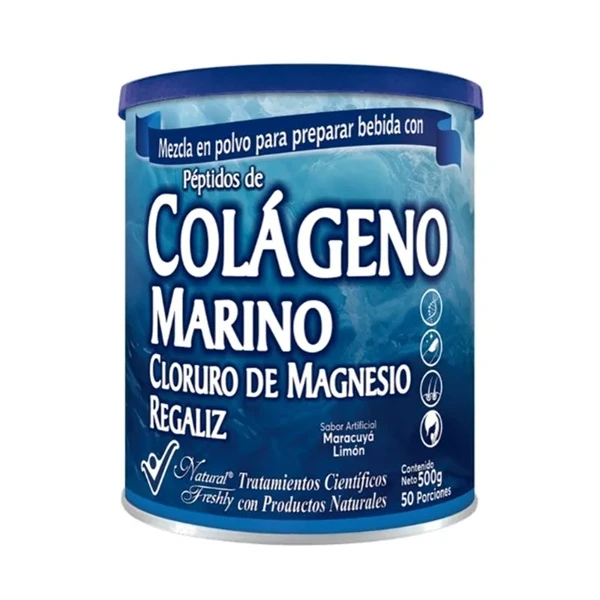 Colágeno Marino con cloruro de magnesio y regaliz en tarro de 500 gr