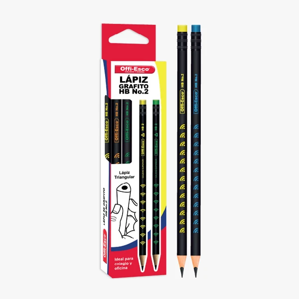 Lápiz Offi-Esco grafito ecológico en cajita por 12 unidades ref. OE-150E
