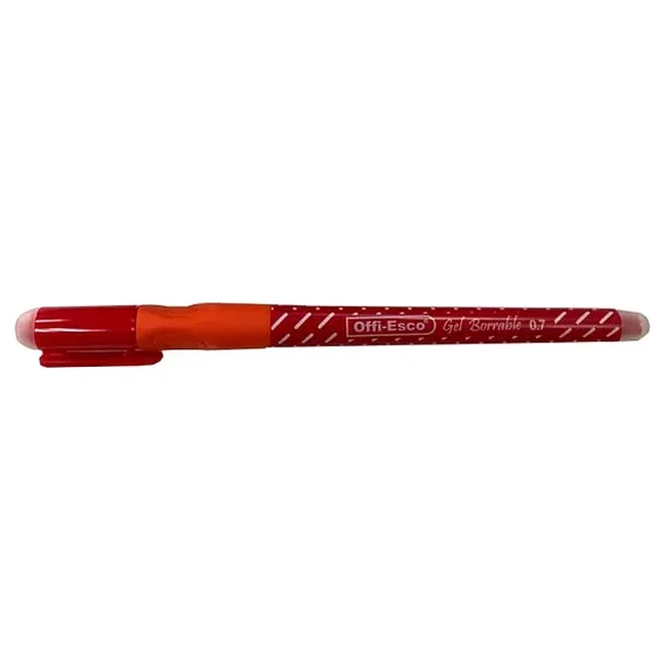 Lapicero de gel borrable rojo Offi-Esco + Repuesto de tinta