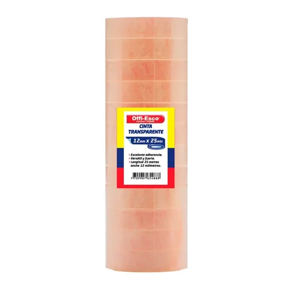 Cinta Offi-Esco mediana 12 x 25 en paquete de 12 unidades