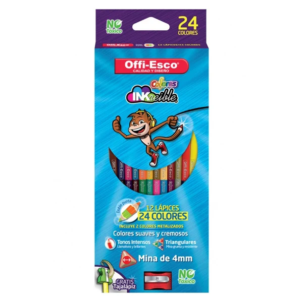 Color Offi-Esco doble punta + sacapunta